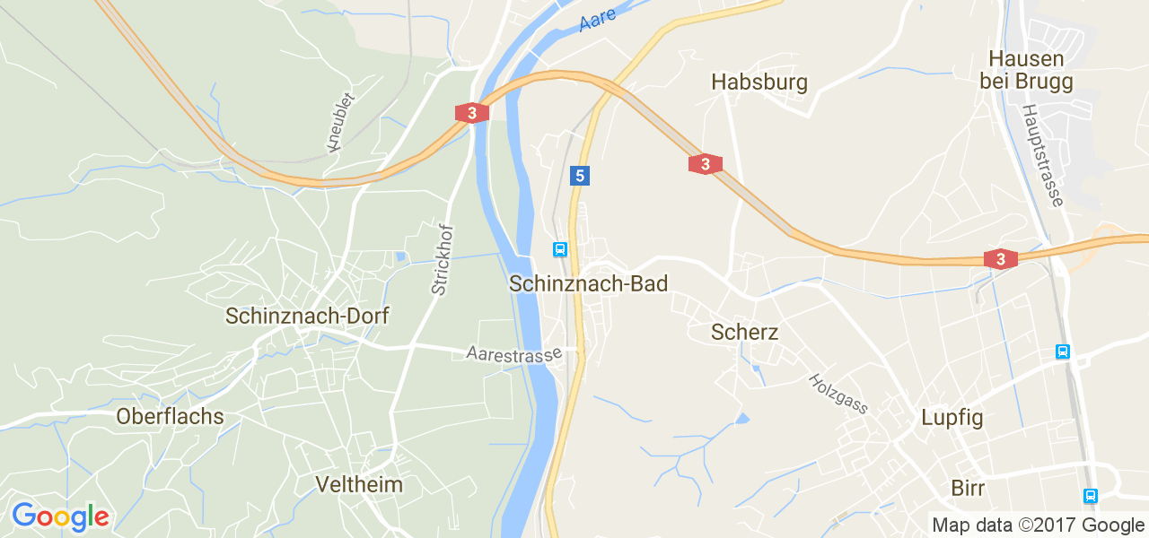 map de la ville de Schinznach-Bad