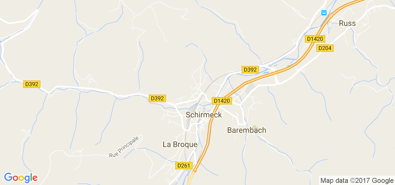 map de la ville de Schirmeck