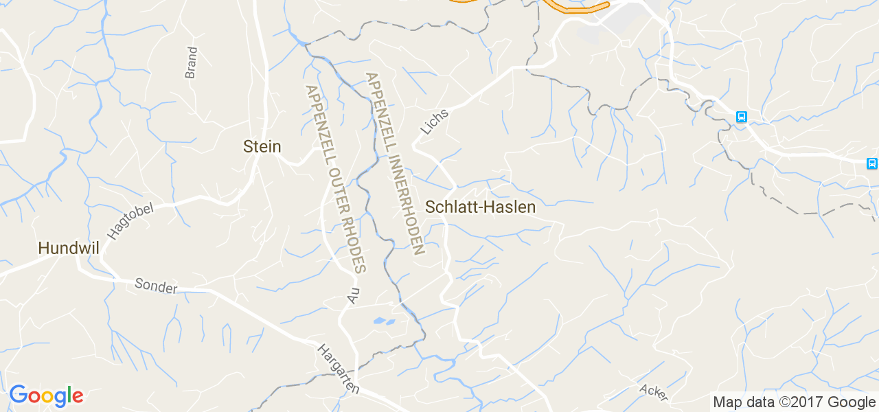 map de la ville de Schlatt-Haslen