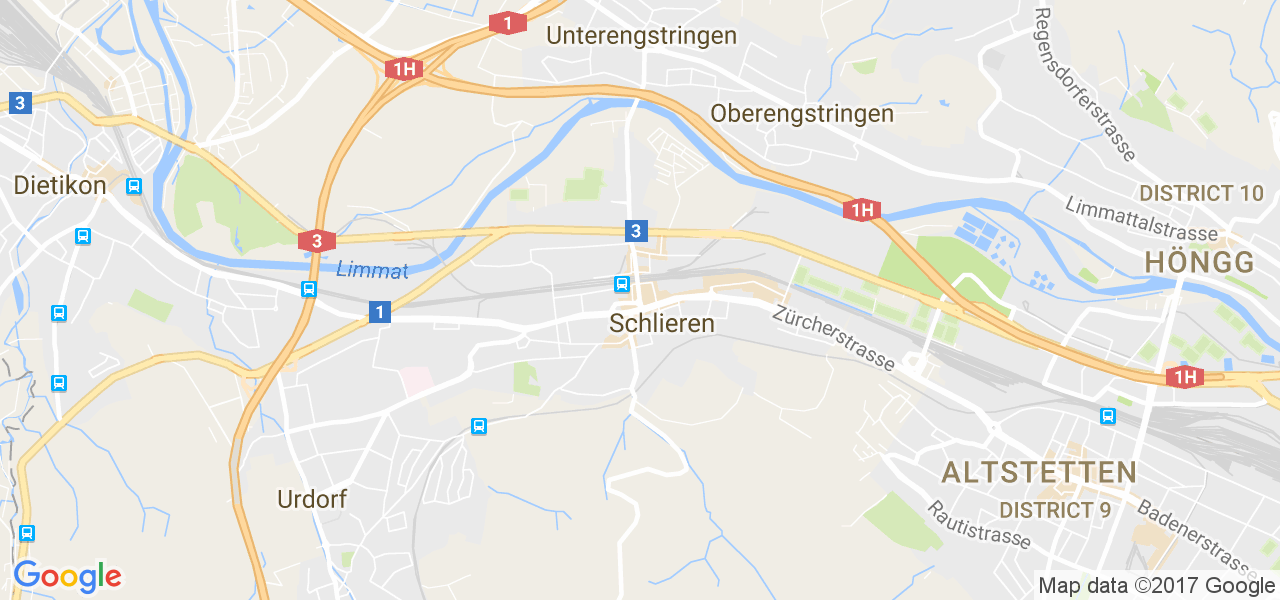 map de la ville de Schlieren