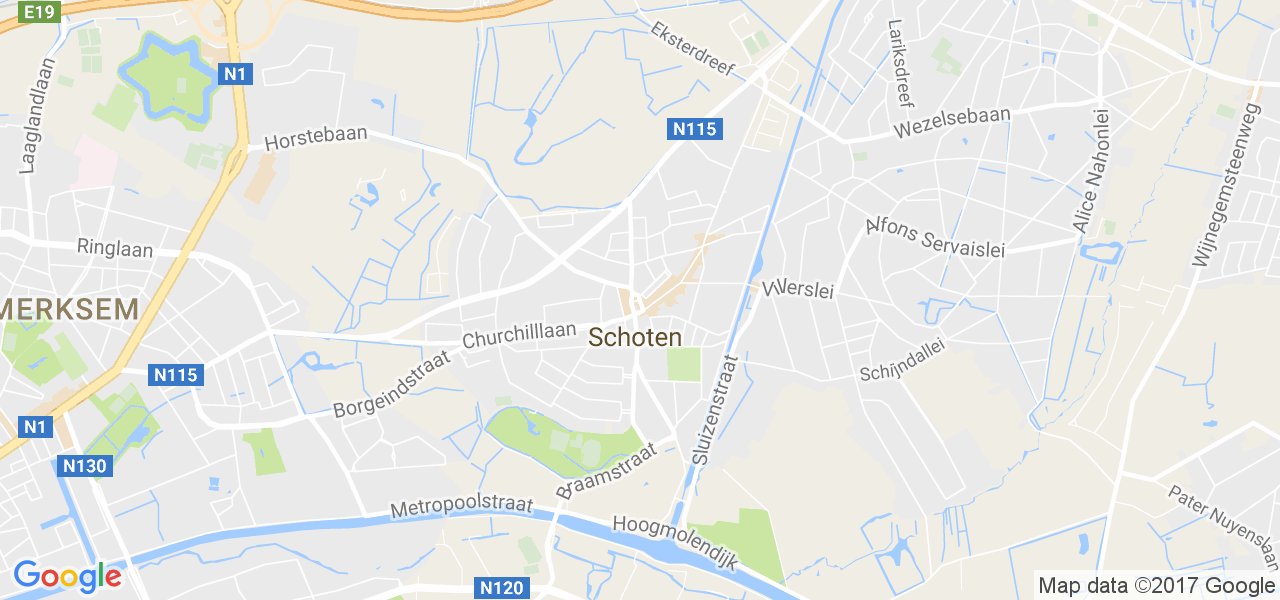 map de la ville de Schoten