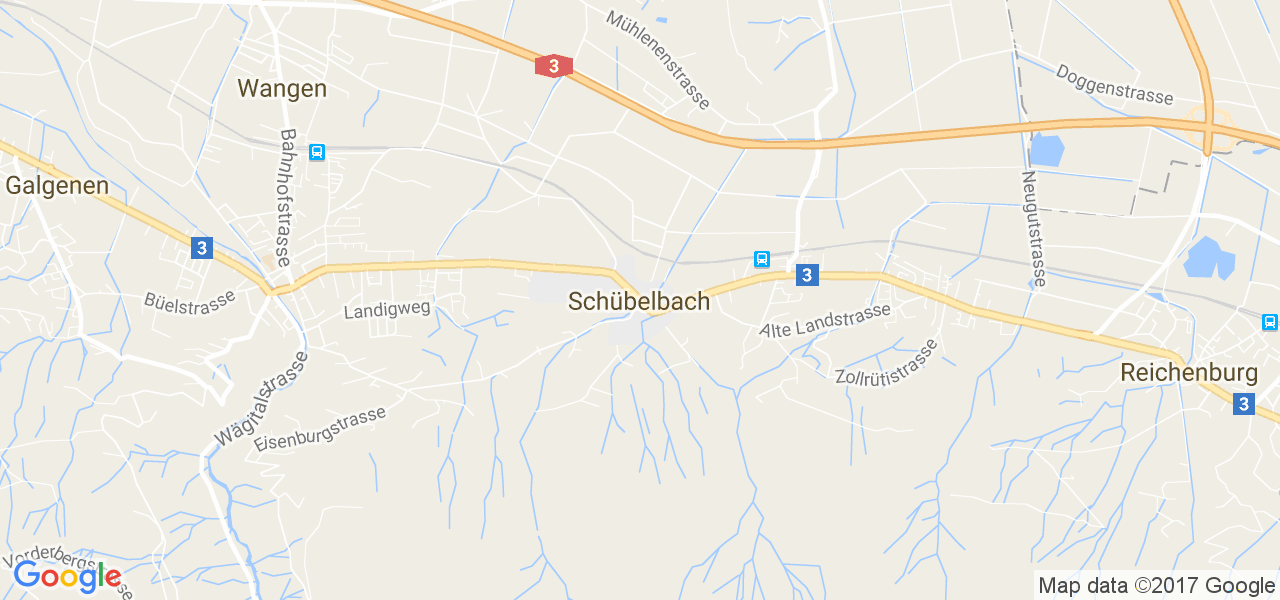 map de la ville de Schübelbach