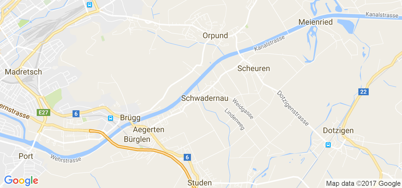 map de la ville de Schwadernau