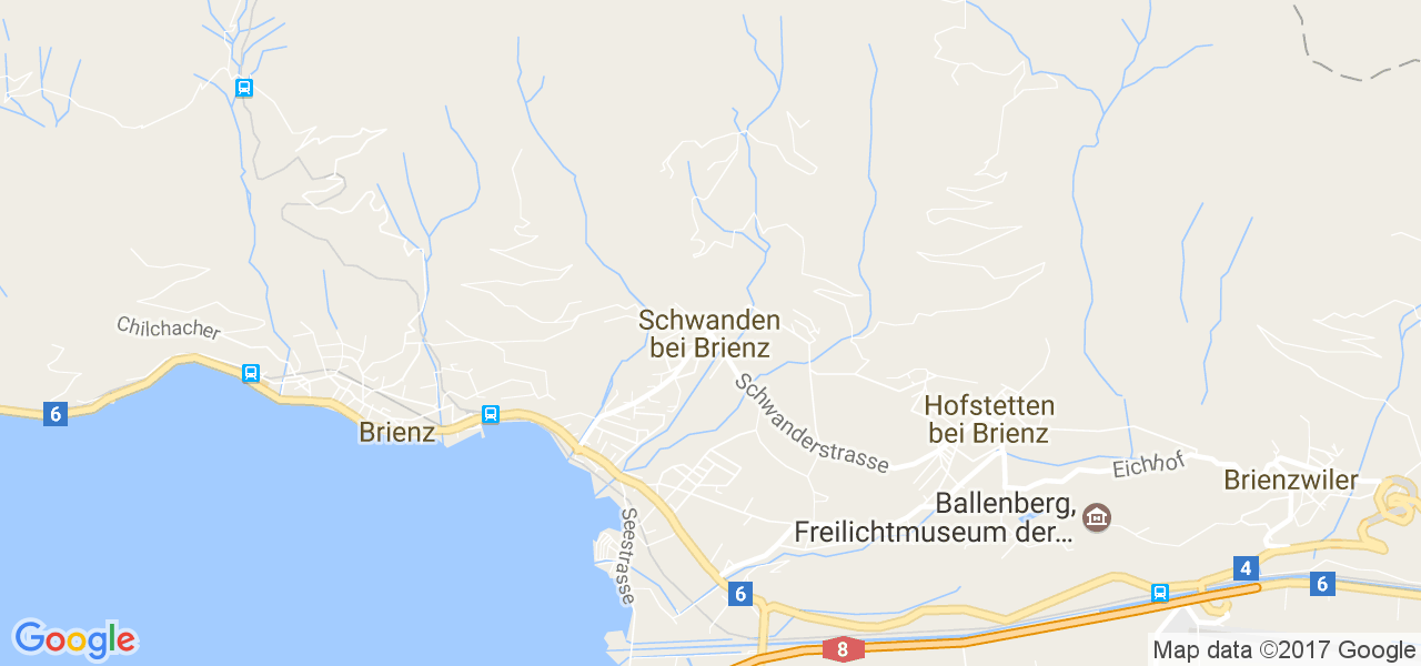 map de la ville de Schwanden bei Brienz