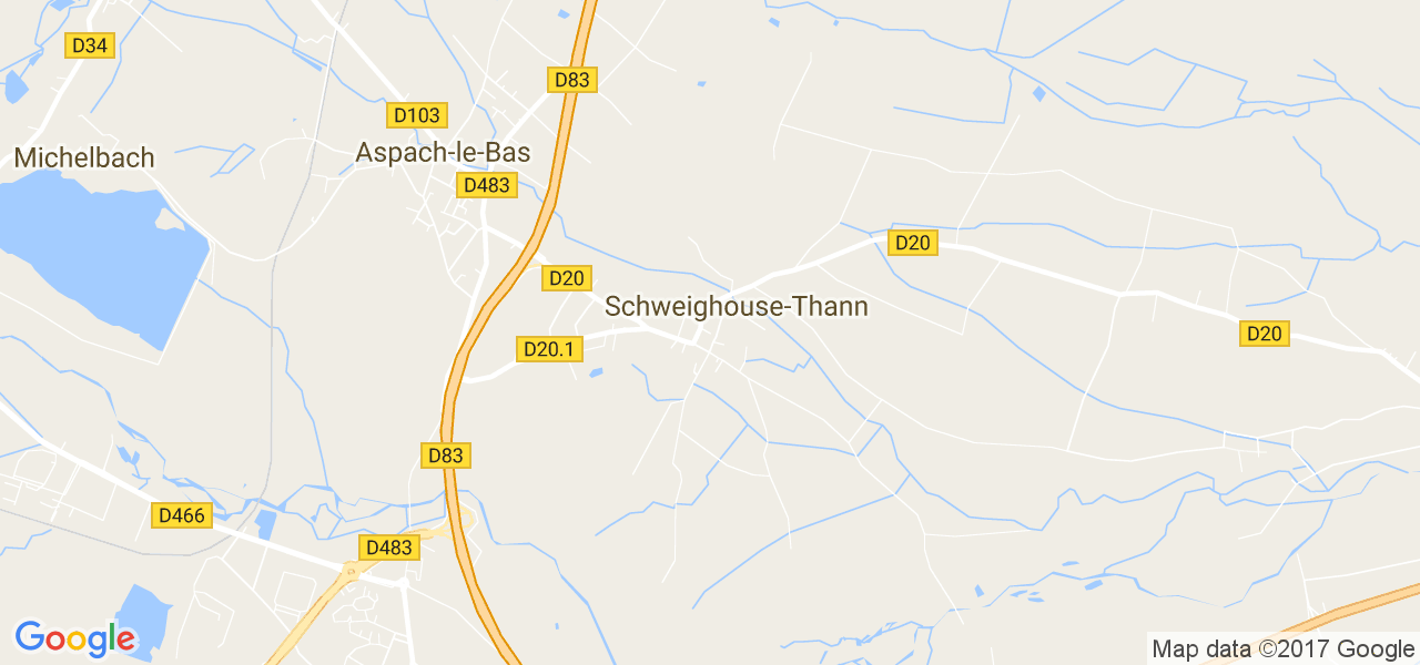 map de la ville de Schweighouse-Thann