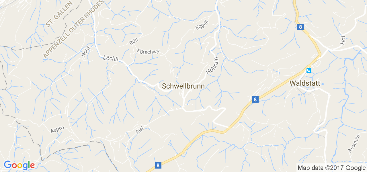 map de la ville de Schwellbrunn