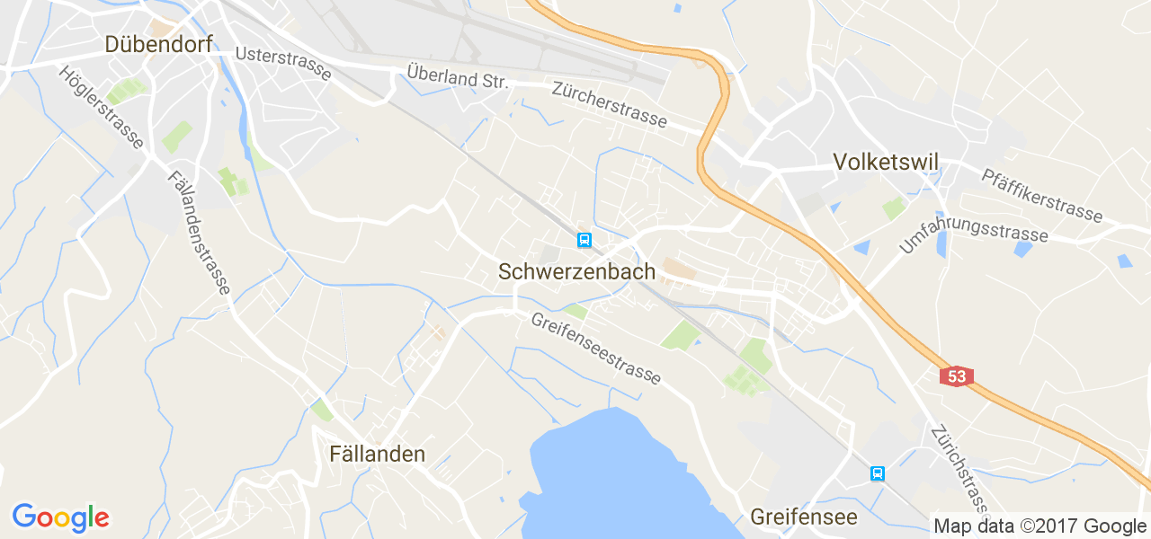 map de la ville de Schwerzenbach