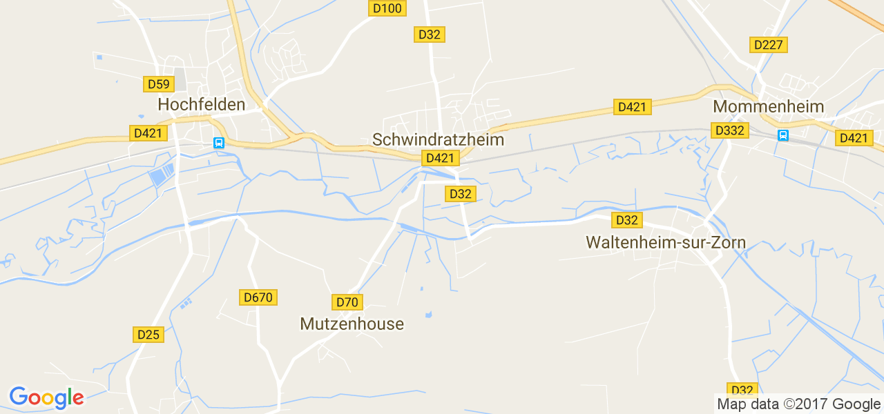 map de la ville de Schwindratzheim