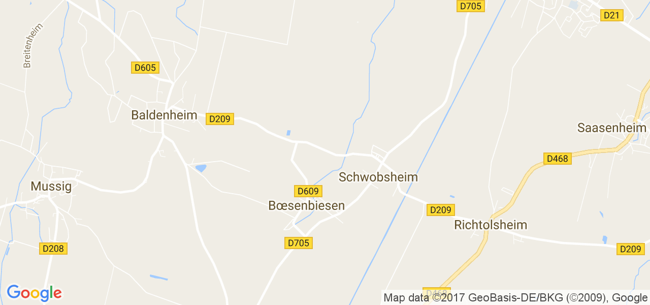 map de la ville de Schwobsheim