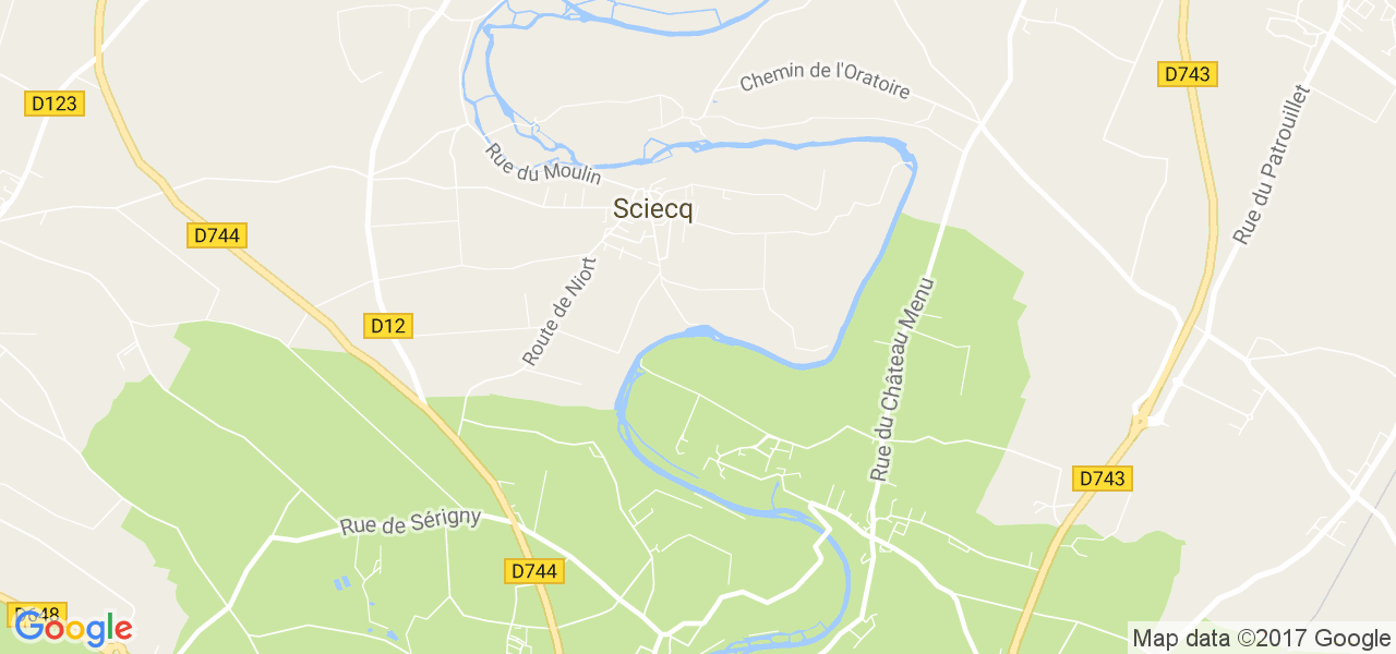 map de la ville de Sciecq