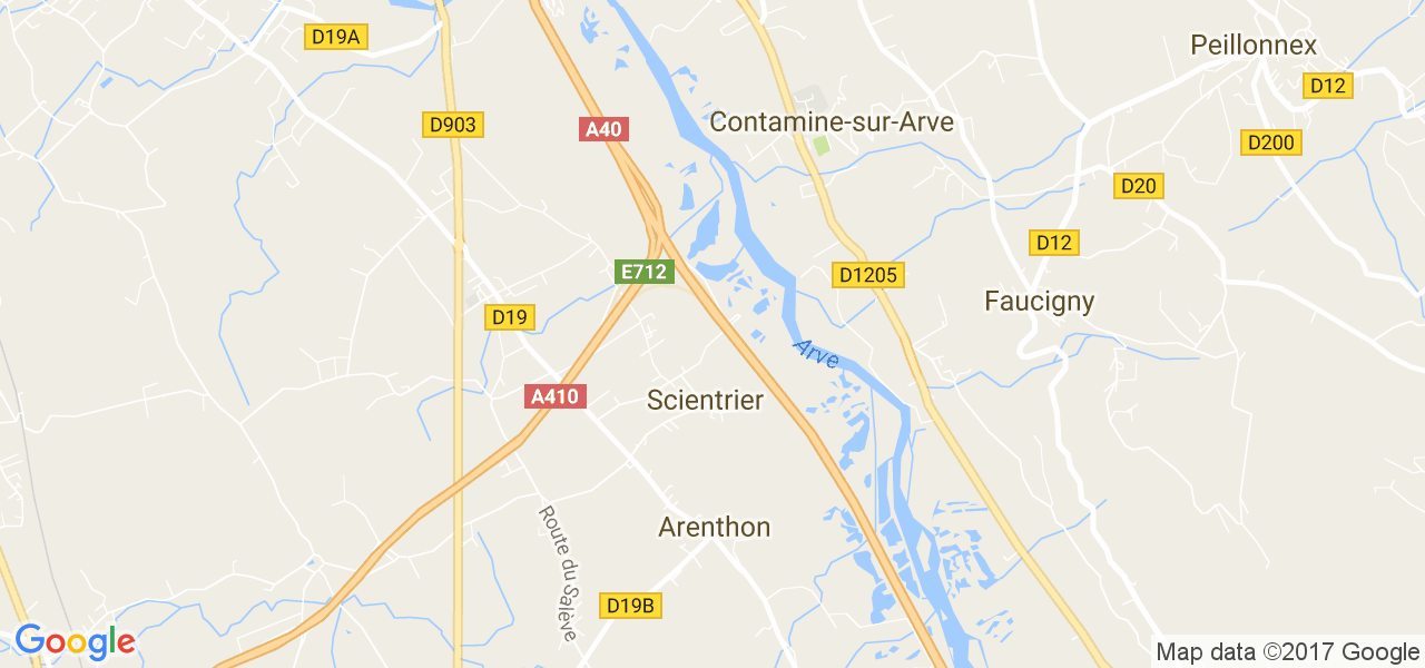 map de la ville de Scientrier