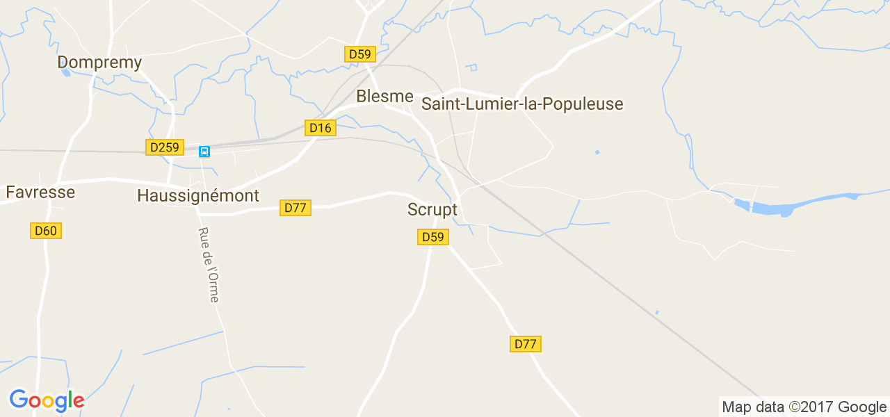 map de la ville de Scrupt