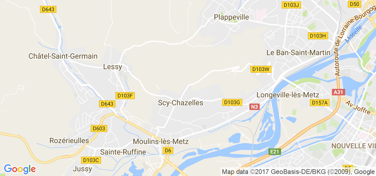 map de la ville de Scy-Chazelles