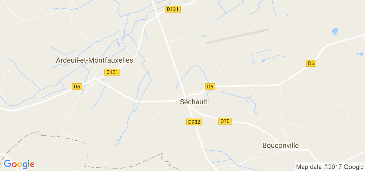 map de la ville de Séchault