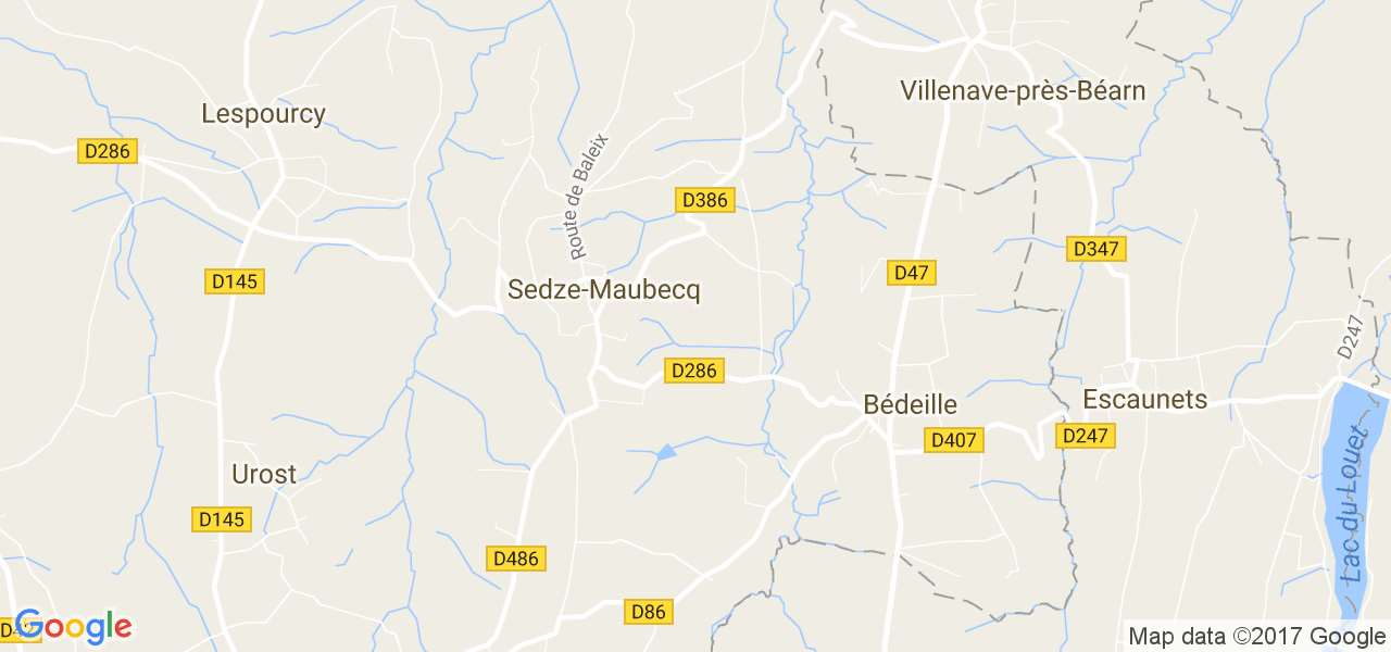 map de la ville de Sedze-Maubecq