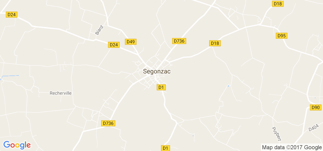 map de la ville de Segonzac