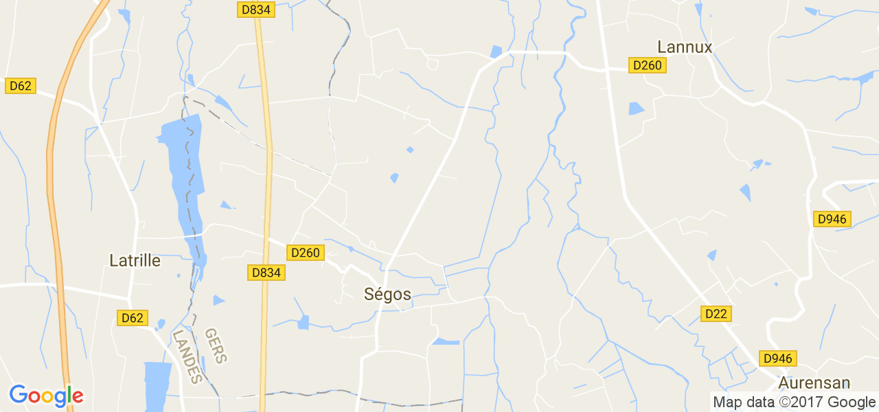 map de la ville de Ségos