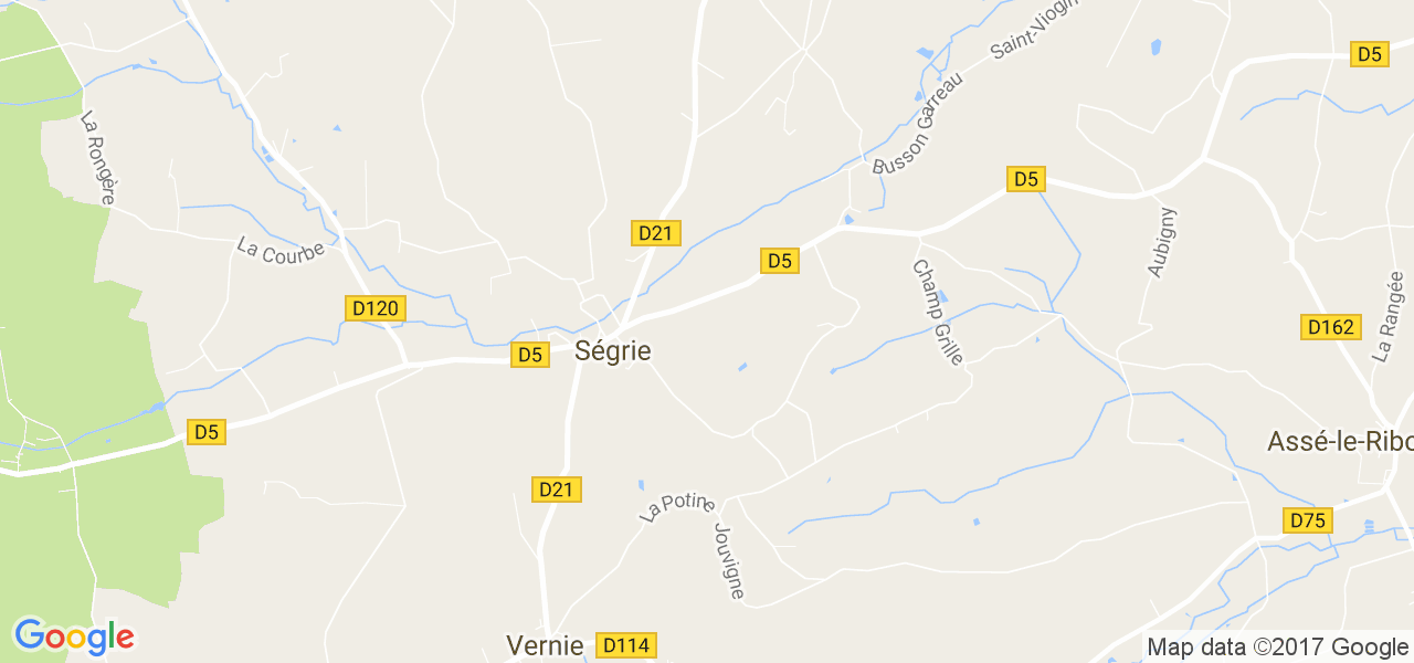 map de la ville de Ségrie