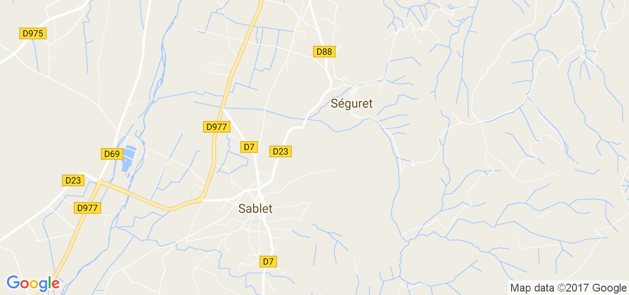 map de la ville de Séguret