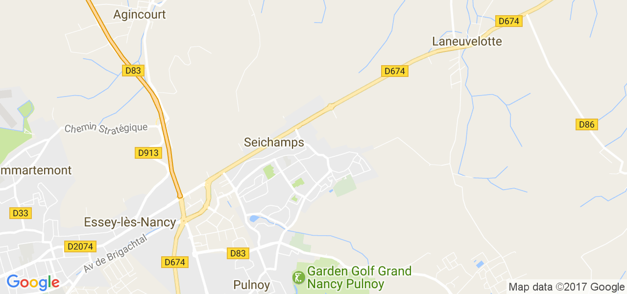 map de la ville de Seichamps