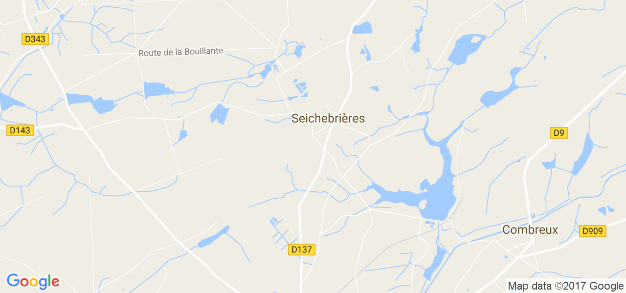 map de la ville de Seichebrières