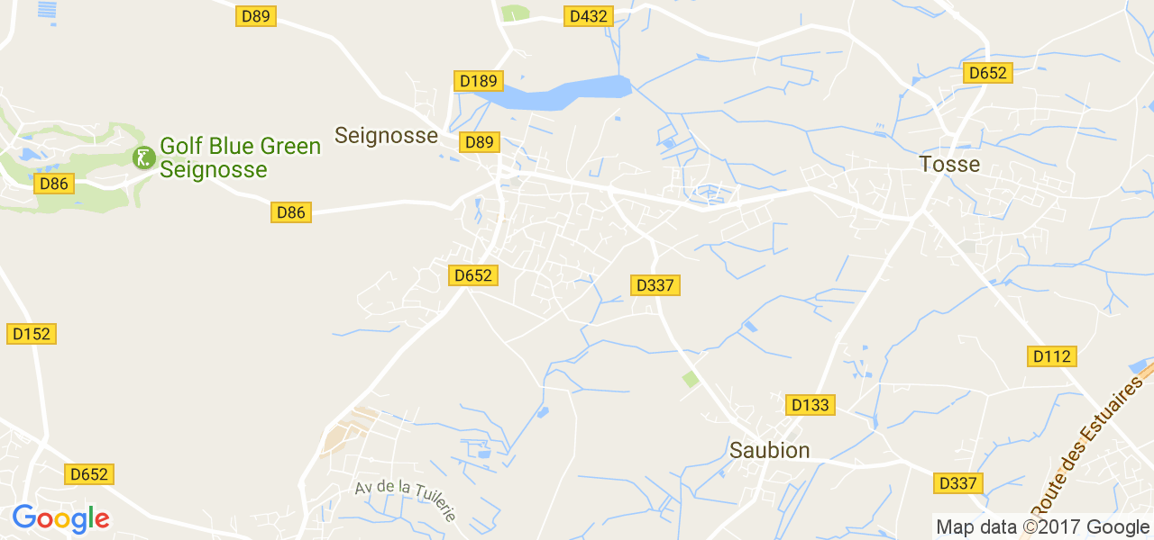 map de la ville de Seignosse