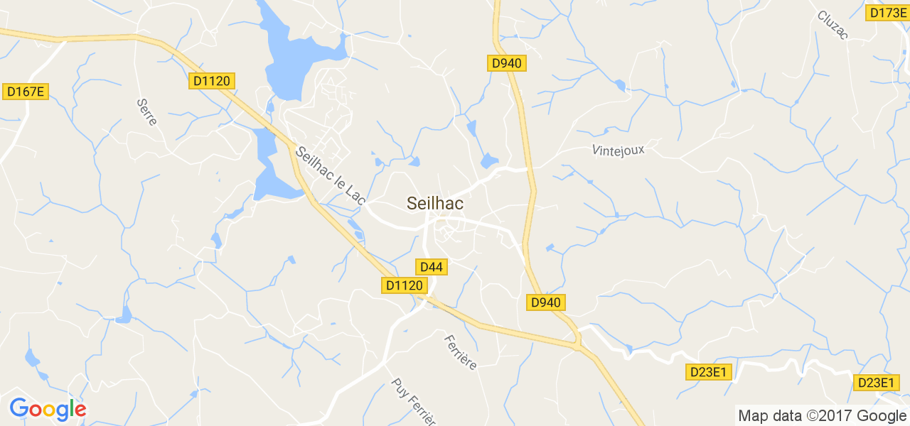 map de la ville de Seilhac