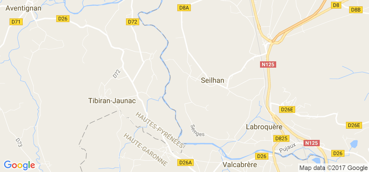 map de la ville de Seilhan