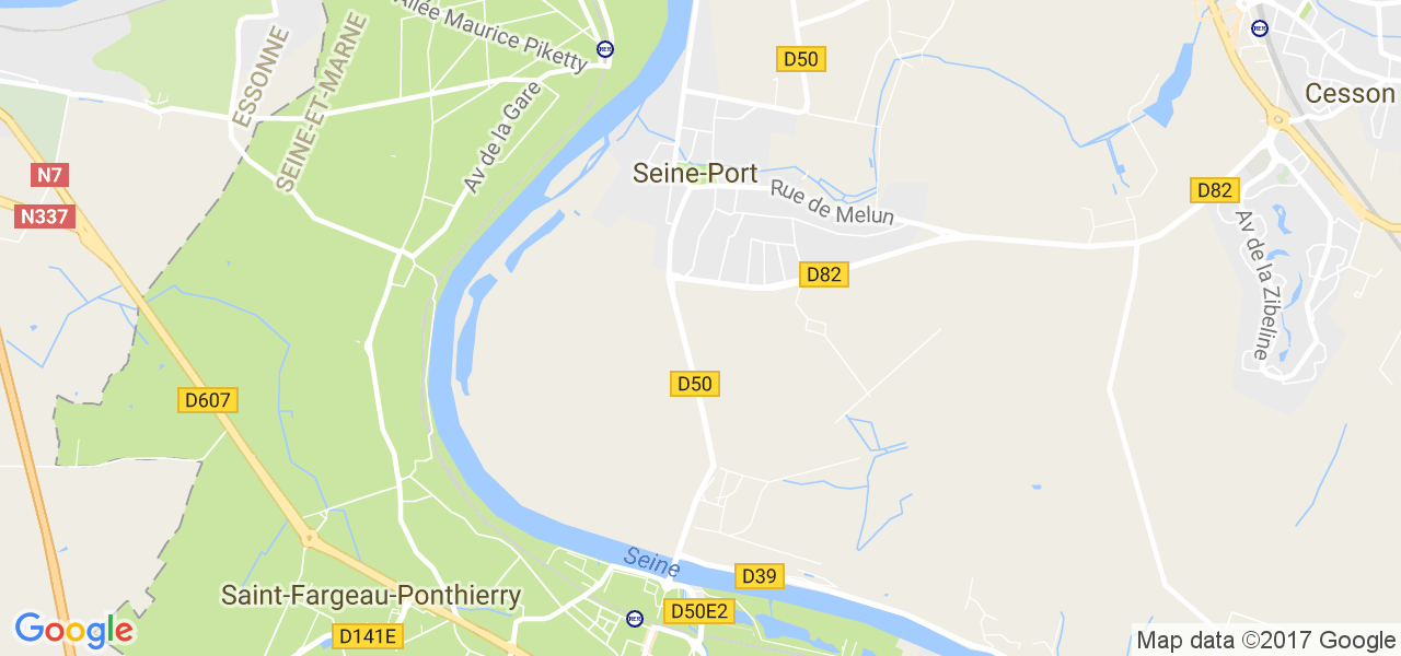 map de la ville de Seine-Port