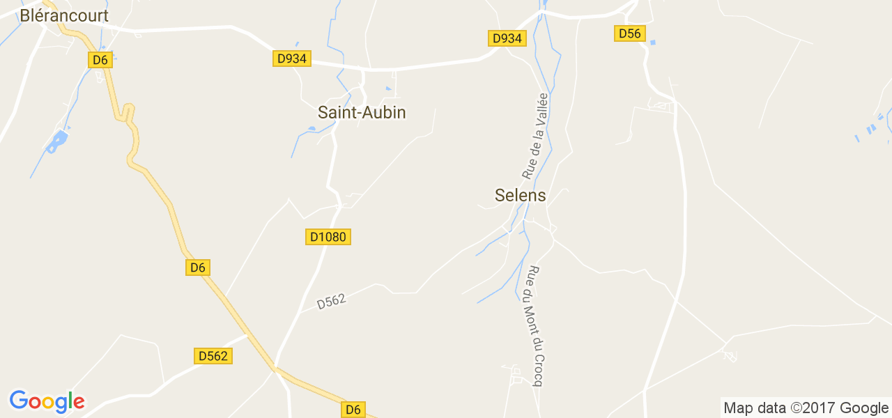 map de la ville de Selens