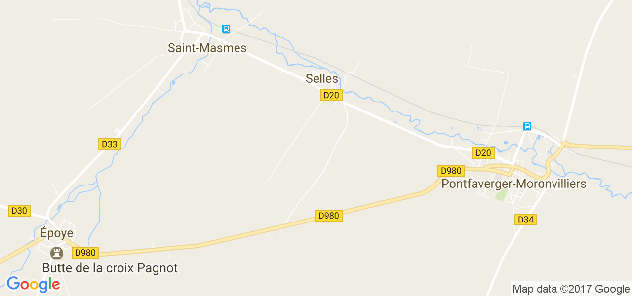 map de la ville de Selles