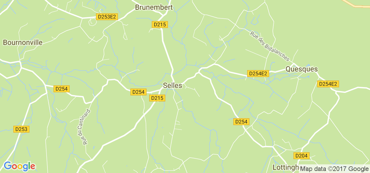 map de la ville de Selles