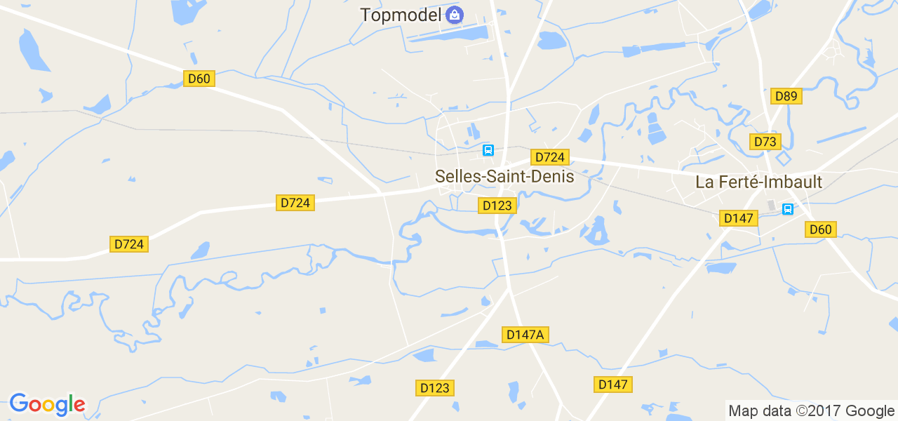 map de la ville de Selles-Saint-Denis