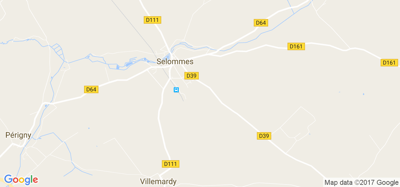 map de la ville de Selommes