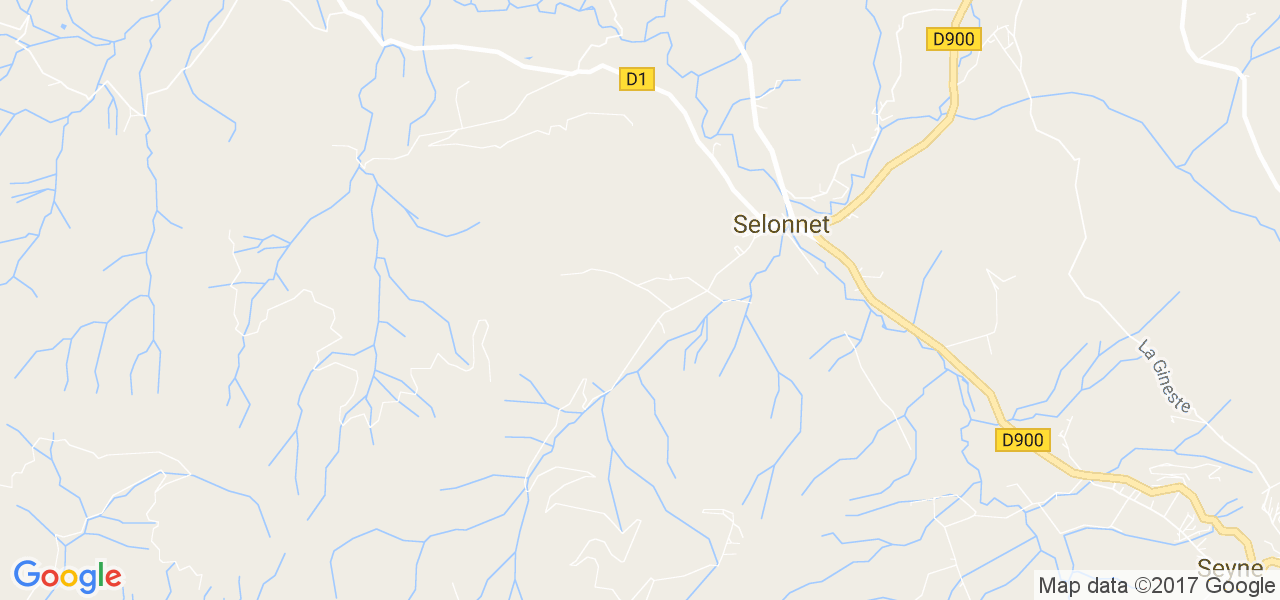 map de la ville de Selonnet