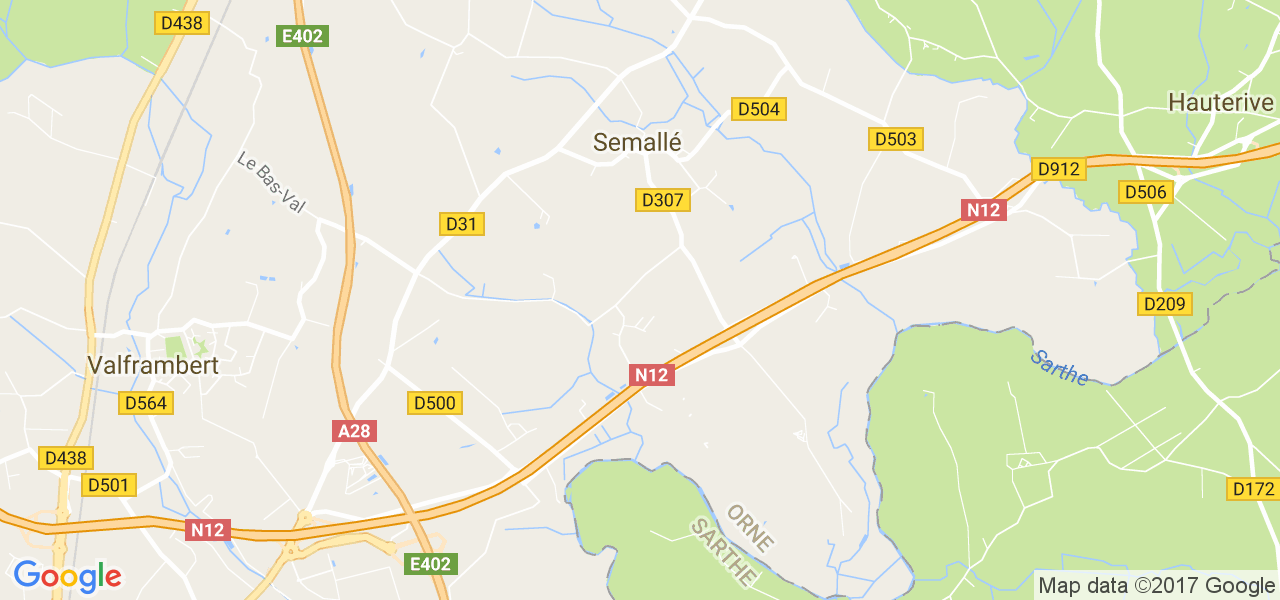 map de la ville de Semallé