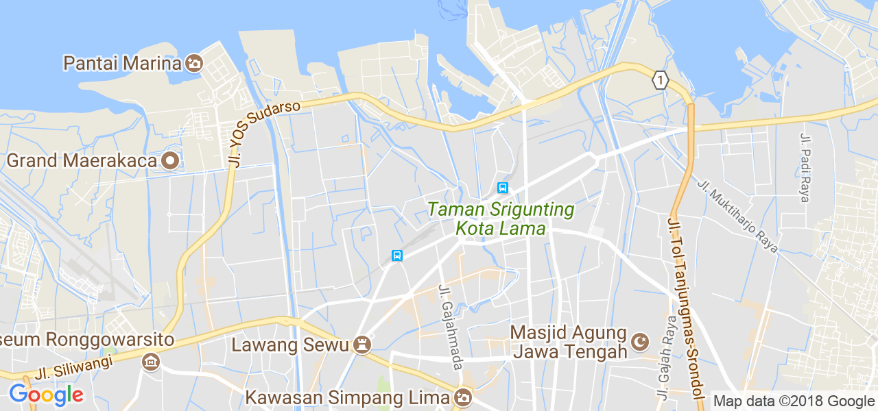 map of the city of Semarang