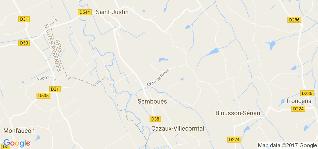 map de la ville de Sembouès