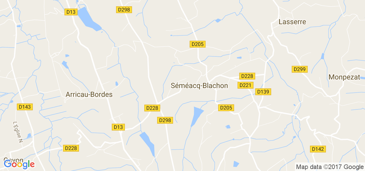 map de la ville de Séméacq-Blachon