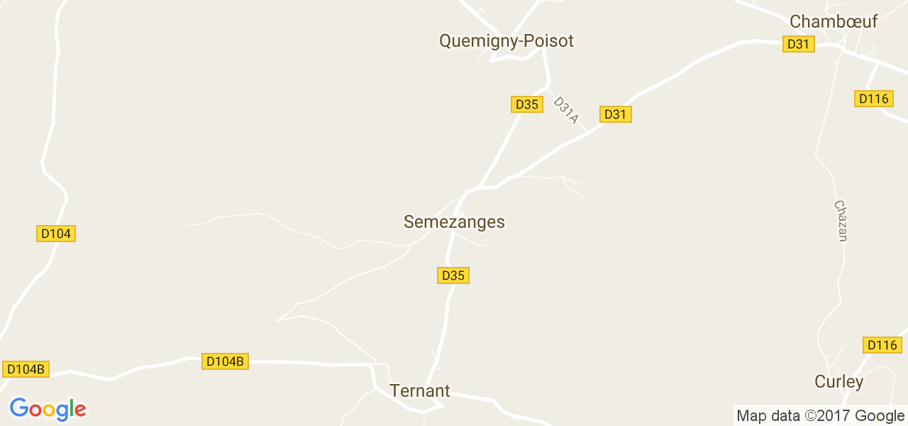 map de la ville de Semezanges