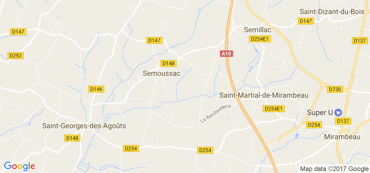 map de la ville de Semoussac