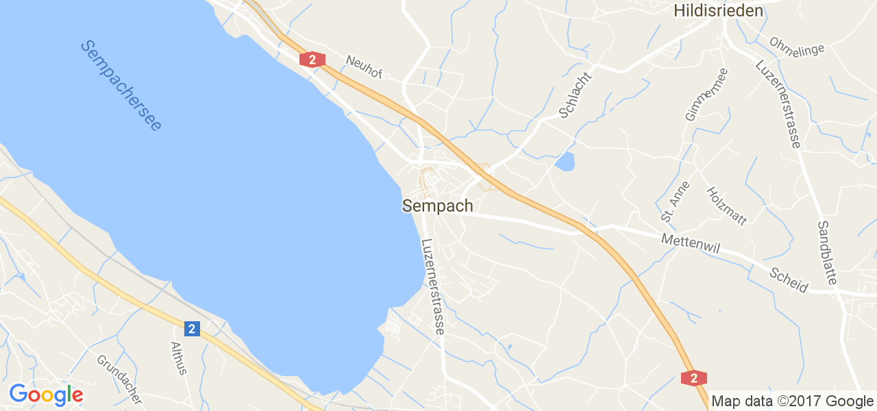 map de la ville de Sempach