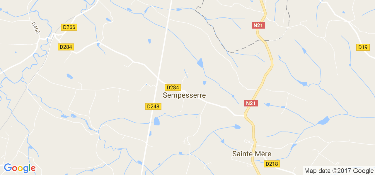 map de la ville de Sempesserre