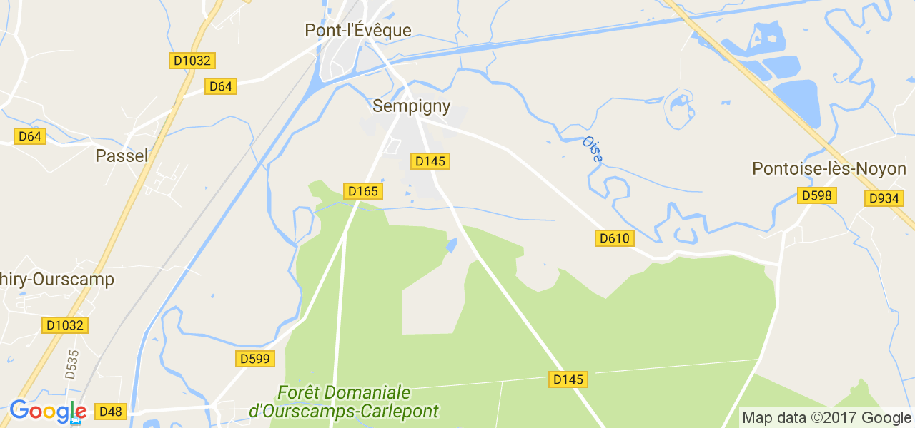 map de la ville de Sempigny