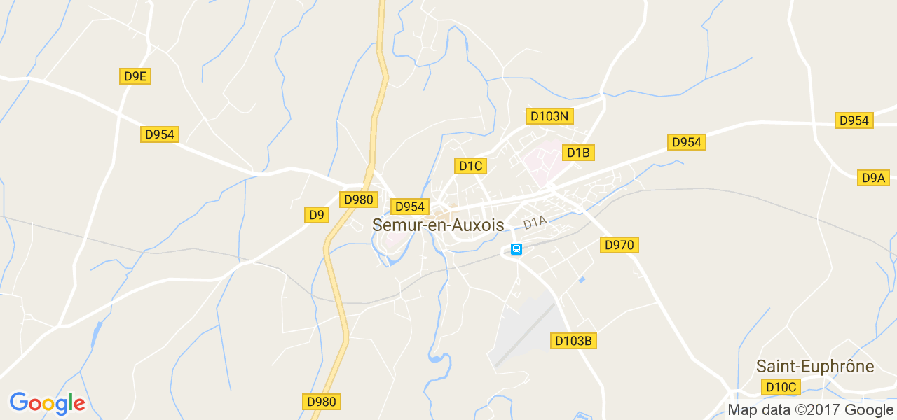 map de la ville de Semur-en-Auxois