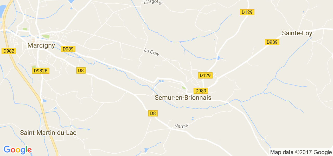 map de la ville de Semur-en-Brionnais