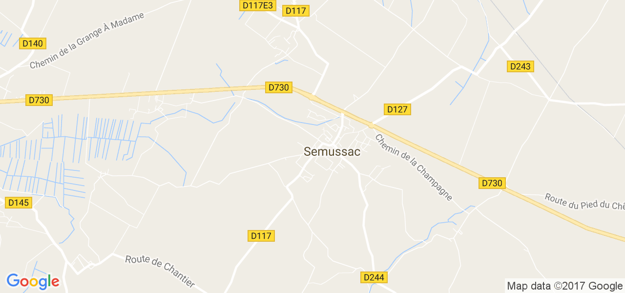 map de la ville de Semussac