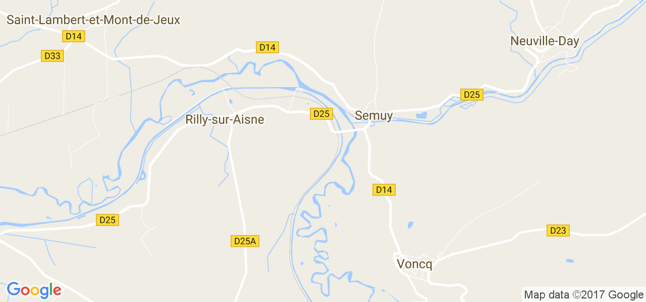 map de la ville de Semuy