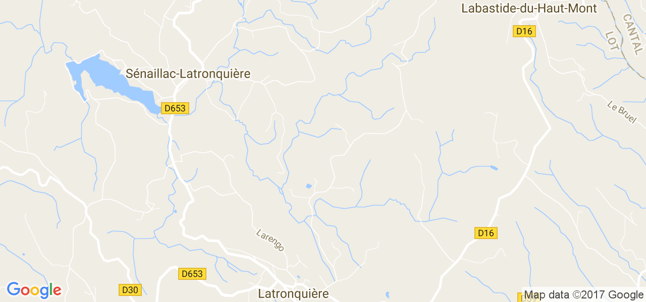 map de la ville de Sénaillac-Latronquière