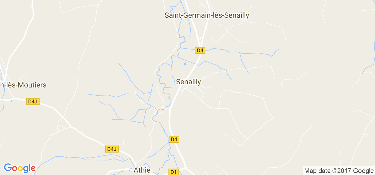 map de la ville de Senailly